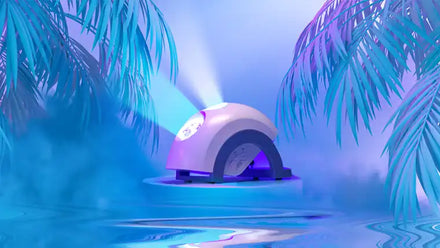 ark aurora projector with vaporwave aesthetic