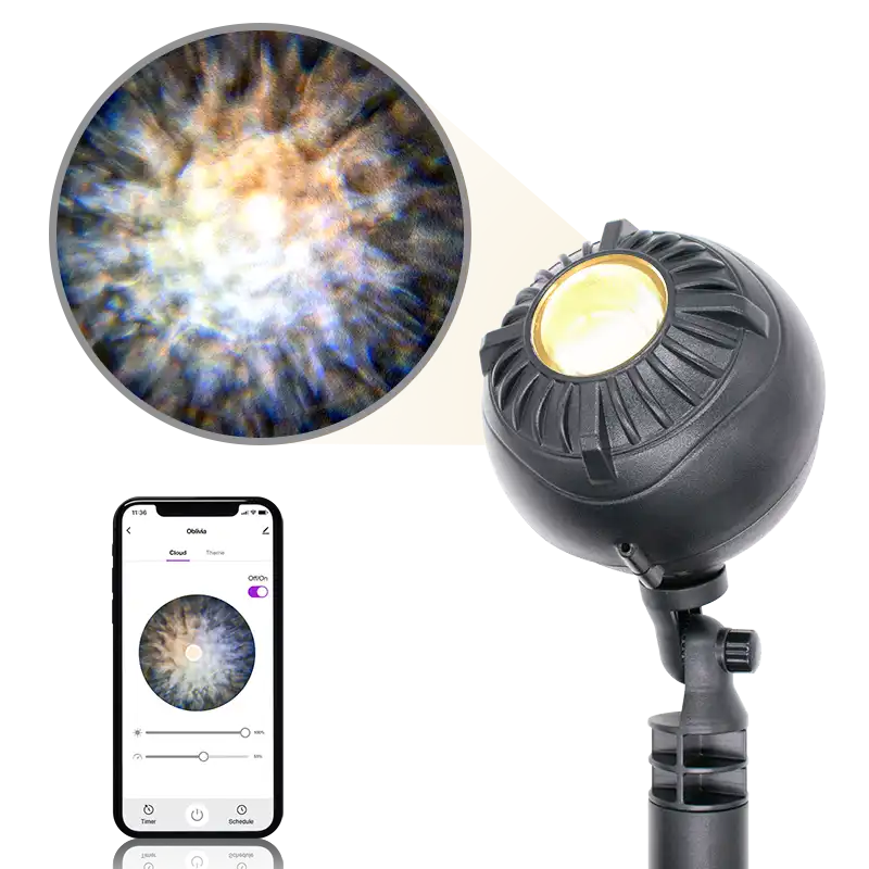 oblivia garden accent light white led black housing
