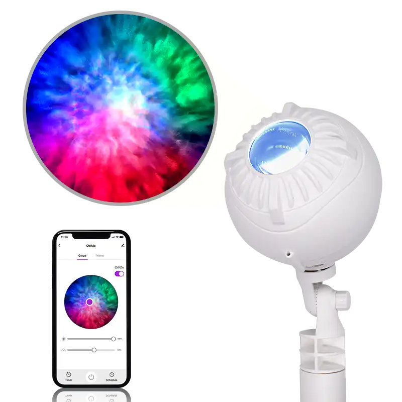 oblivia garden accent light rgb led white housing