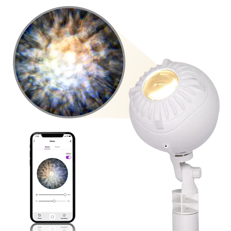 oblivia garden accent light white led white housing