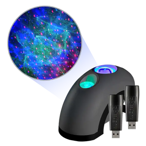Big Aurora Bundle with gray housing Ark aurora light and starport usb star projectors in red and blue