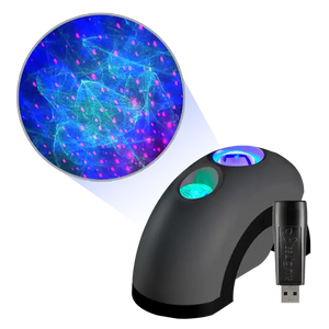 Little Aurora Bundle with Ark aurora light in gray housing and starport usb star projector in red