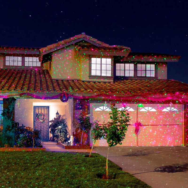 red and green outdoor laser christmas lights