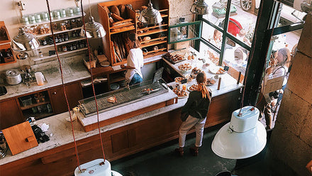 coffee shop from above