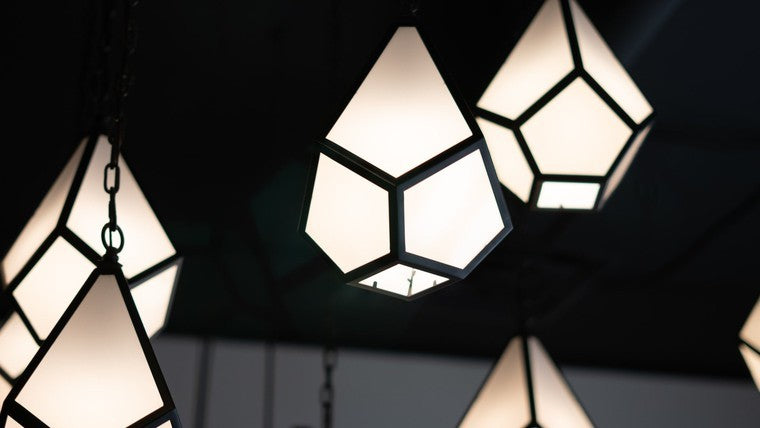 geometric hanging lights