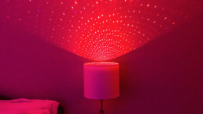 lamp with red blissbulb
