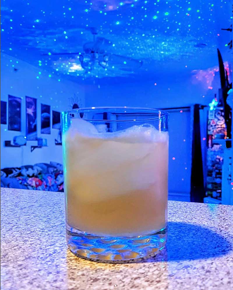 mimosa under galaxy lights