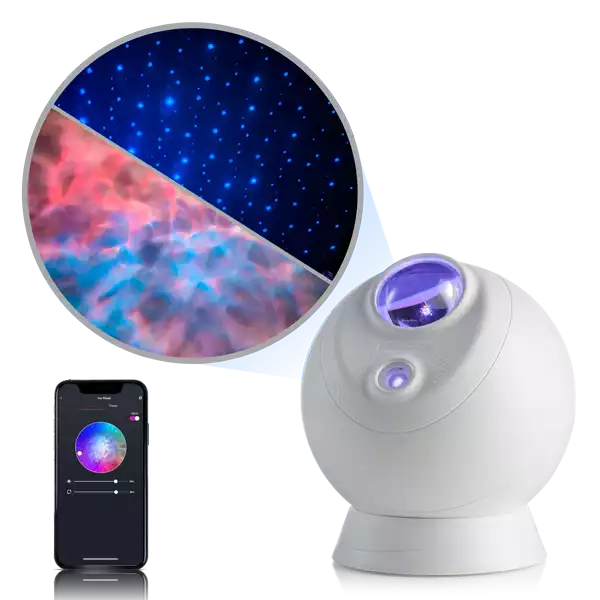 Sky Lite Evolve smart multicolor galaxy projector with blue stars