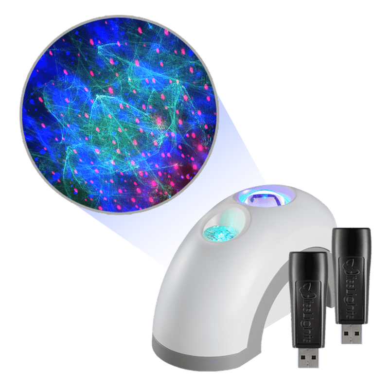 Big Aurora Bundle with Ark aurora light and starport usb star projectors in red and blue