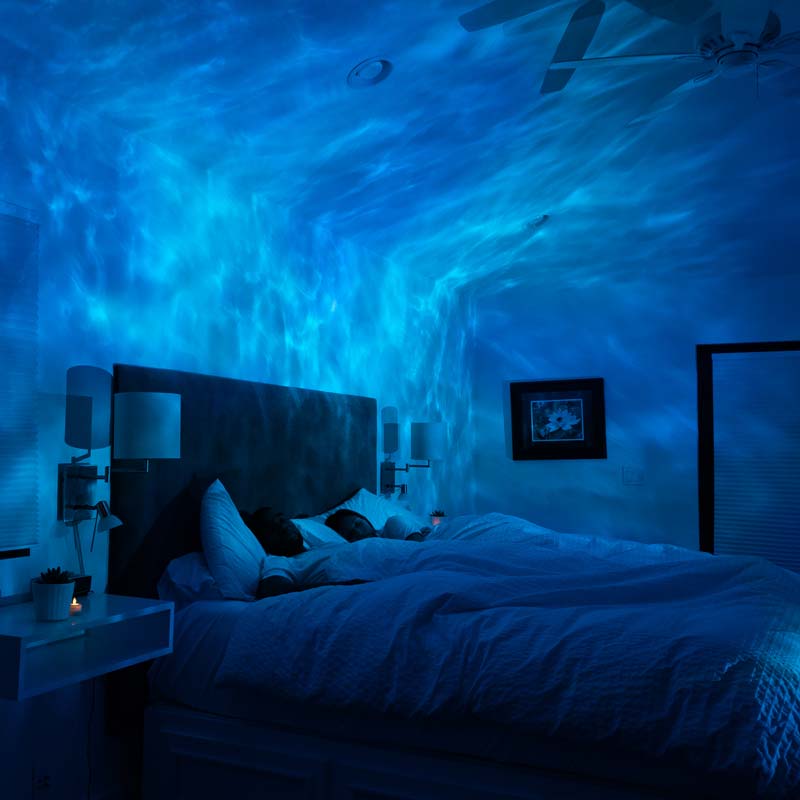 sky lite evolve cloud in bedroom with cyan and blue cloud