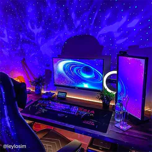 galaxy lighting streaming set up by leylosim