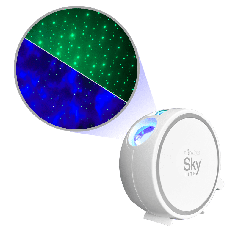 sky lite in blue and green, galaxy projector, star projector, night light
