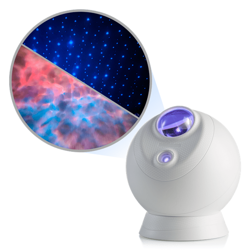 sky lite evolve smart multicolor galaxy projector with blue stars